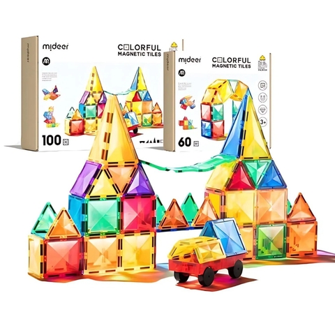 Đồ Chơi Xếp Hình Nam Châm Ánh Sáng Colorful Magnetic Tiles Mideer
