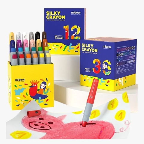 Bút Sáp Màu, Bút Sáp Lụa Hữu Cơ - Mideer Silky Crayon