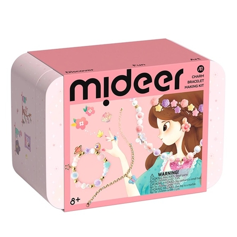 Hộp phụ kiện vòng cổ vòng tay DIY kèm charm Mideer Charm Bracelet Making Kit cho bé gái