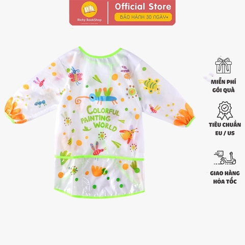 Mideer Finger Paint Waterproof Coat - Áo vẽ chống thấm nước 3+