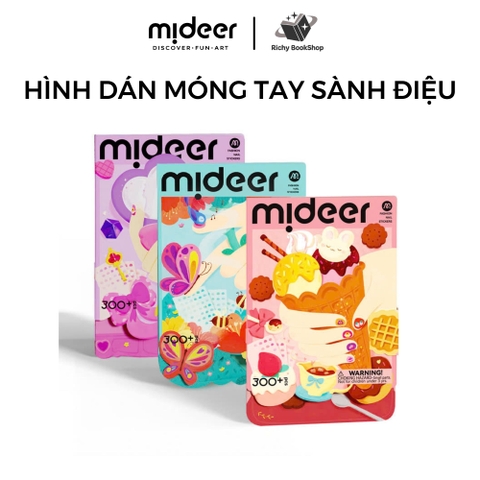 Hình Dán Móng Tay Giả Sành Điệu Cho Bé Gái - Mideer Nail stickers