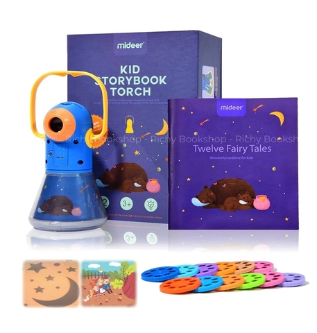 [AUDIO TIẾNG VIỆT] Đèn Pin Kể 12 Chuyện Cổ Tích Đa Chức Năng Kết Hợp Đèn Ngủ - Mideer Kid Storybook Torch