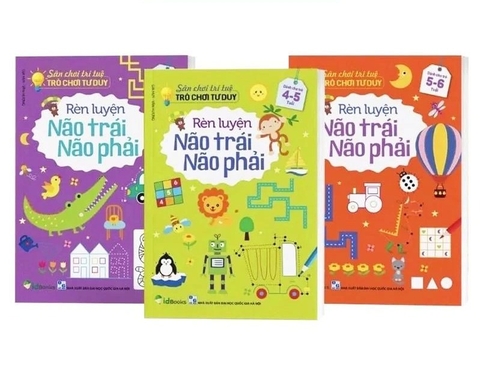 Bộ 3 Cuốn Sân Chơi Trí Tuệ - Trò Chơi Tư Duy Rèn Luyện Não Trái Não Phải - Dành cho trẻ từ 3-6 tuổi
