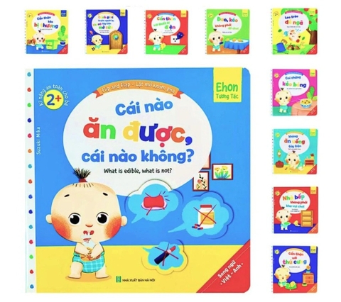 Sách - Ehon Tương Tác Lật Mở - Kỹ Năng An Toàn Cho Bé Song Ngữ Việt Anh (Bộ 10 Cuốn)