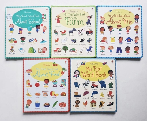 Sách - Usborne My Frist Word Books - bộ 5 cuốn bìa cứng kèm Audio