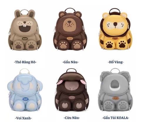Balo cho bé Zoyzoii mã B38 hình thú ngộ nghĩnh - Zoyzoii B38 Forest animal backpack
