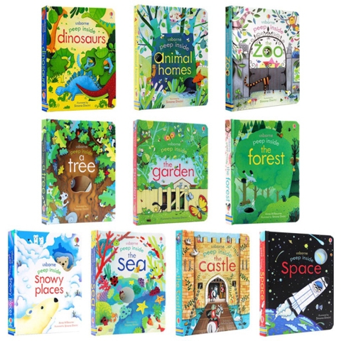 [Tiếng Anh] Đồ Chơi Học Liệu Lật Mở Khám Phá 3D Cho Bé - Usborne Peep Inside