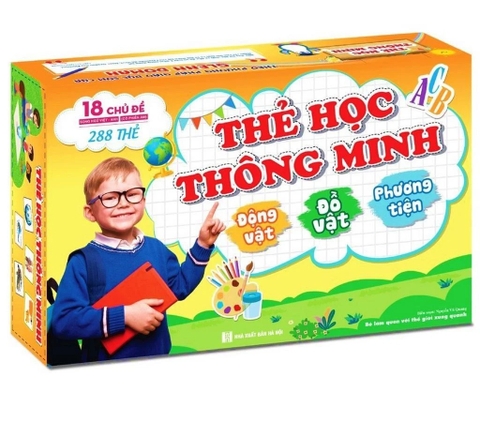 Bộ thẻ học thông minh Flashcard 18 chủ đề, 288 thẻ song ngữ