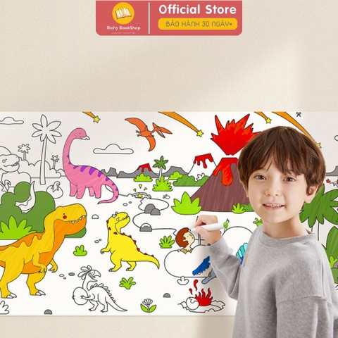 Cuộn tranh tô màu dán tường khổng lồ 4m*40cm Mideer Adhesive Colouring Scroll