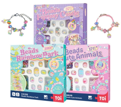 Bộ Đồ Chơi Tự Kết Vòng Tay Beads Charm TOI Cho Bé Gái Từ 4 Tuổi