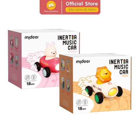 Đồ chơi xe ô tô có nhạc và đèn chạy bánh đà