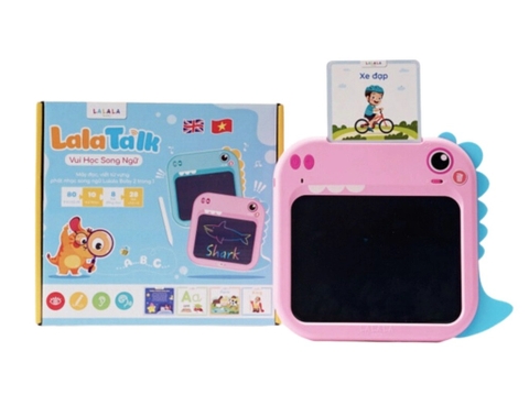 Máy đọc viết Lalatalk máy đọc thẻ song ngữ kết hợp bảng viết tự xóa thông minh Lalala baby