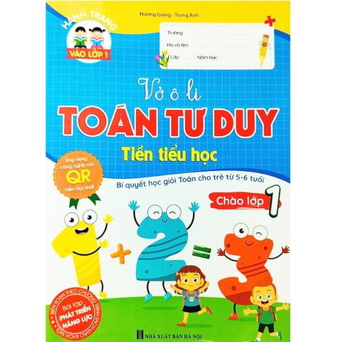 Vở ô li Toán Tư Duy Tiền Tiểu Học