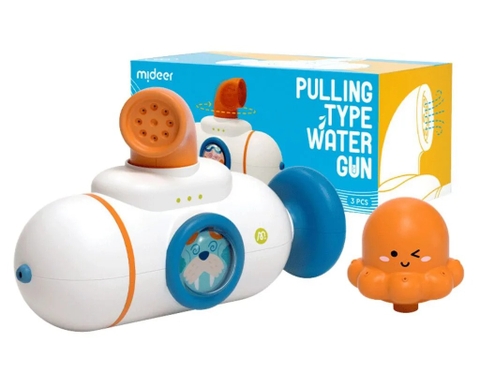 Đồ chơi nhà tắm phun nước Mideer Pulling Type Water Gun cho bé 1 2 3 tuổi