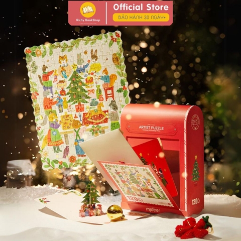 Bộ xếp hình Noel Mideer Christmas Gift box puzzle