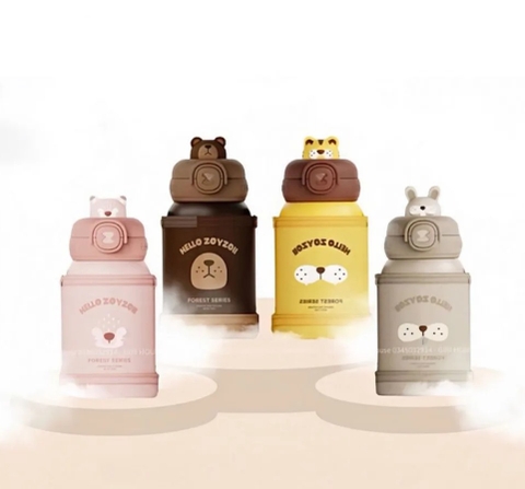 Bình nước giữ nhiệt Zoyzoii cho bé đi học có túi đựng Thermos cup Mã E8