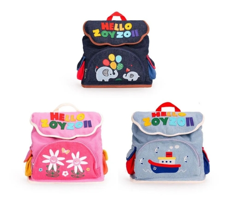 Balo mầm non cho bé Zoyzoii Exploe Denim bag mã B85