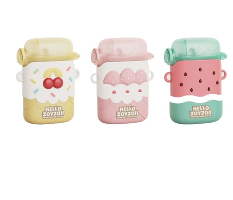 Bình nước Tritan Zoyzoii Zoy Flat Cup mã E16, Bình nước cao cấp an toàn cho bé