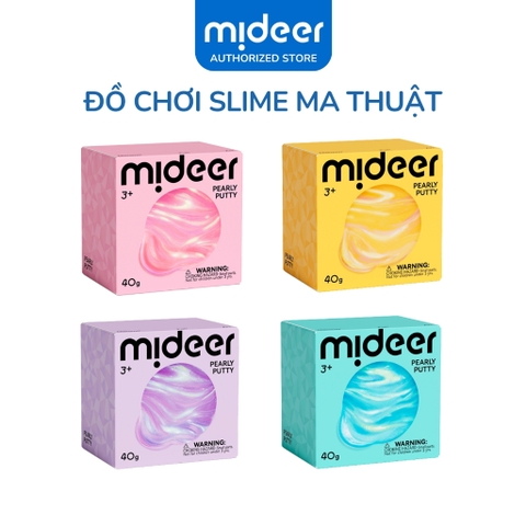 Slime trong suốt nhiều màu Mideer, đồ chơi Slime dẻo Pearly Putty an toàn cho bé