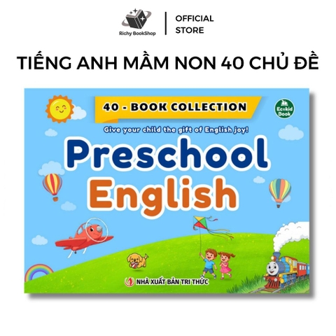 Sách - Preschool English - Tiếng Anh Mầm Non in gộp 40 chủ đề - Tặng file nghe