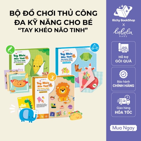 Bộ đồ chơi thủ công đa kỹ năng luyện vận động tinh theo phương pháp Montessori Tay khéo não tinh Lalala Baby