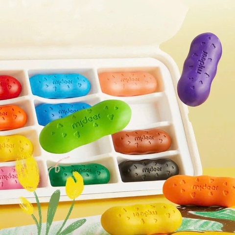 Pease Crayons Mideer - Bộ Sáp Màu Hình Quả Đậu Cho Bé Dễ Cầm Nắm