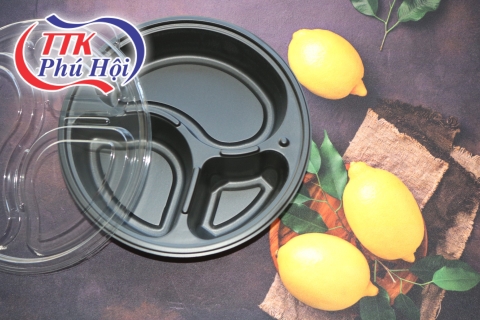 HỘP NHỰA  ĐỰNG CƠM 3 NGĂN TRÒN
