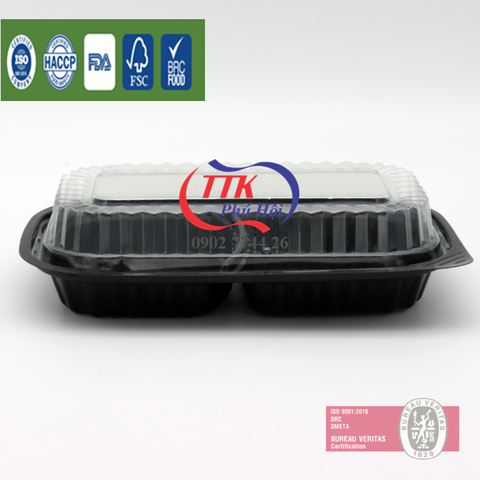 Hộp đựng cơm, xôi, bún, mì 2 ngăn đều HT17-2