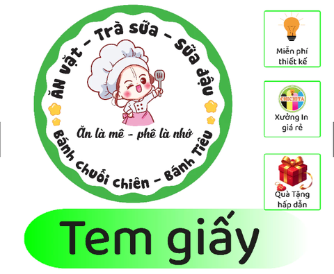 In decal giấy dán , tem giấy