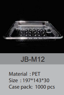 Khay nhựa trong M12 đựng rau củ trái cây