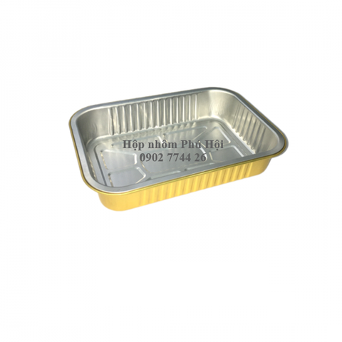 Khay nhôm màu vàng cao cấp 750ml