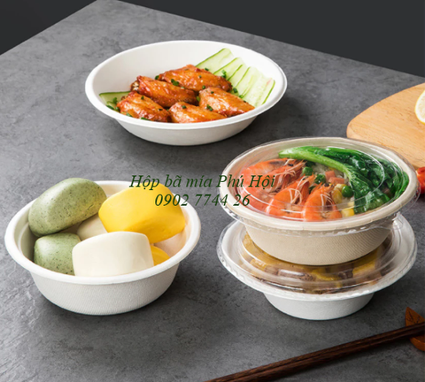 Tô bã mía nắp PP 350ml