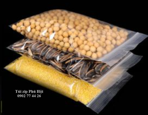 Túi Zip Chỉ Trắng