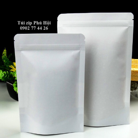 Túi Zip Trắng