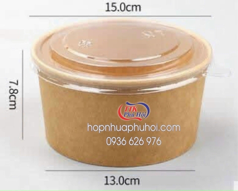 Tô giấy Kraft 1000ml đựng bún phở