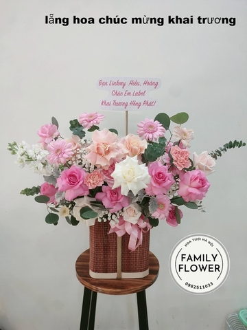 Lẵng hoa chúc mừng khai trương tại Hà Nội - Hoa tươi Hà Nội.