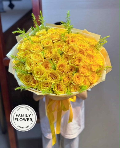 Bó hoa hồng vàng tặng sinh nhật bạn trai ở quận Đống Đa Hà Nội ! Hoa sinh nhật Đống Đa