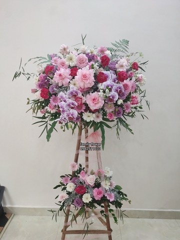 Hoa khai trương cửa hàng - Cây hoa 2 cành lan hồ điệp tím đẹp tại Hà Nội - Hoa tươi Hà Nội