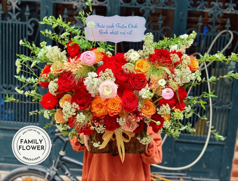 Lẵng hoa chúc mừng sinh nhật ! Hoa sinh nhật Hà Nội ! Mua hoa tươi Hà Nội