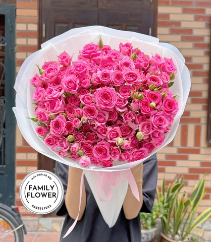 Bó Hoa Hồng Sophia Hồng Thanh Lịch Tặng Sinh Nhật Tại Hà Nội