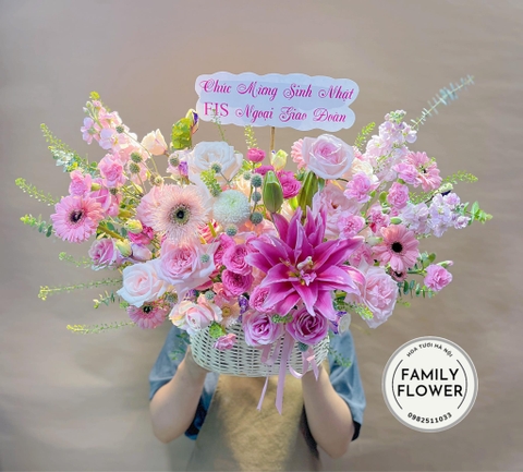 Lẵng hoa chúc mừng sinh nhật quận Tây Hồ Hà Nội ! Hoa tươi Tây Hồ !