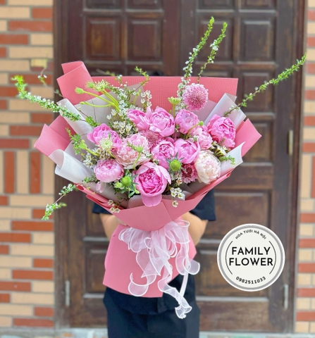 Bó hoa mẫu đơn nhập khẩu Hà Lan tặng mẹ ở Đống Đa , Thanh Xuân Hà Nội ! Hoa mẫu đơn Hà Nội