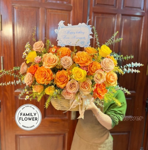 Lẵng hoa chúc mừng sinh nhật tặng nam ở quận Ba Đình , Đống Đa Hà Nội ! Hoa sinh nhật Hà Nội