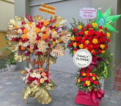 Kệ hoa vip sang trọng tặng đối tác quan trọng nhân dịp khai trương , sự kiện ở Hà Nội ! Hoa tươi Hà Nội