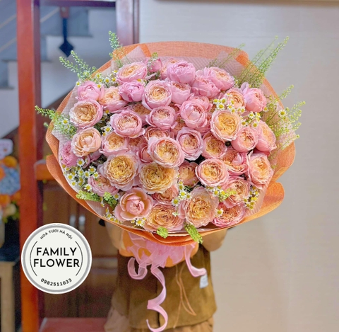 Bó hoa juliet chùm tặng bạn gái nhân dịp sinh nhật tại Cầu Giấy Hà Nội ! Hoa sinh nhật, hoa sự kiện tại Ba Đình, Cầu Giấy Hà Nội