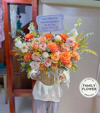 Lẵng hoa chúc  mừng ngày thầy thuốc Việt Nam 27 tháng 2 ở Hà Nội ! Mua hoa tặng bác sĩ