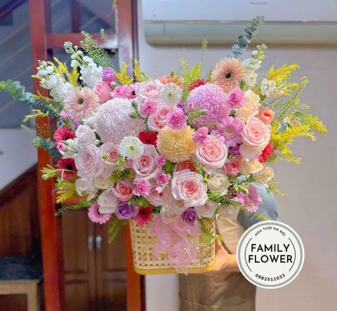 Lẵng hoa sinh nhật chúc mừng đối tác , đồng nghiệp ! Hoa sinh nhật Hà Nội !