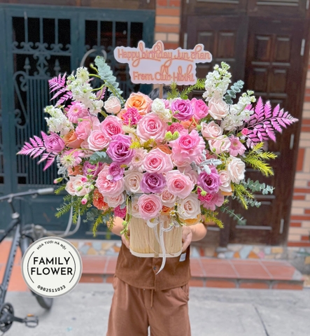 Lẵng hoa chúc mừng ngày phụ nữ Việt Nam 20 tháng ở Hà Nội ! Điện hoa Hà Nội