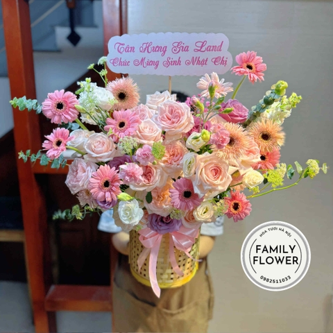 Lẵng hoa tặng sinh nhật quận Ba Đình , Đống Đa , Hà Nội ! Mua hoa sinh nhật Hà Nội