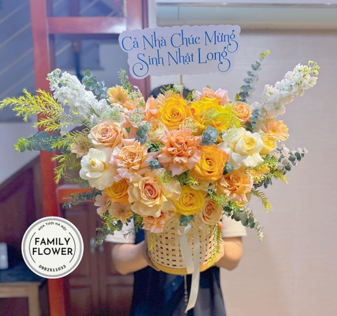 Hoa sinh nhật quận Cầu Giấy Hà Nội ! Lẵng hoa tặng sinh nhật anh trai ở Cầu Giấy! Hoa tươi Cầu Giấy